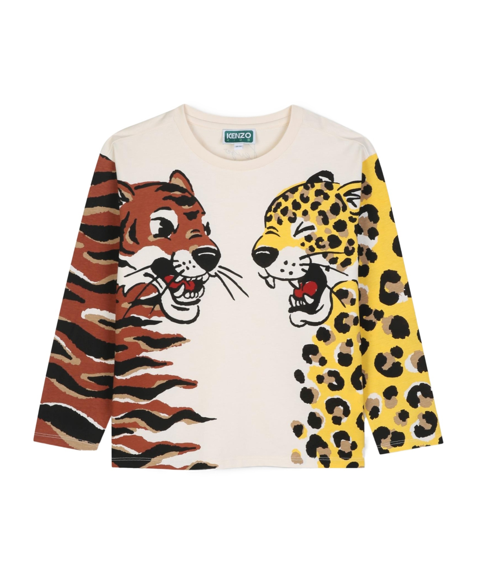Kenzo Animal-print Long-sleeve T-shirt In Pink