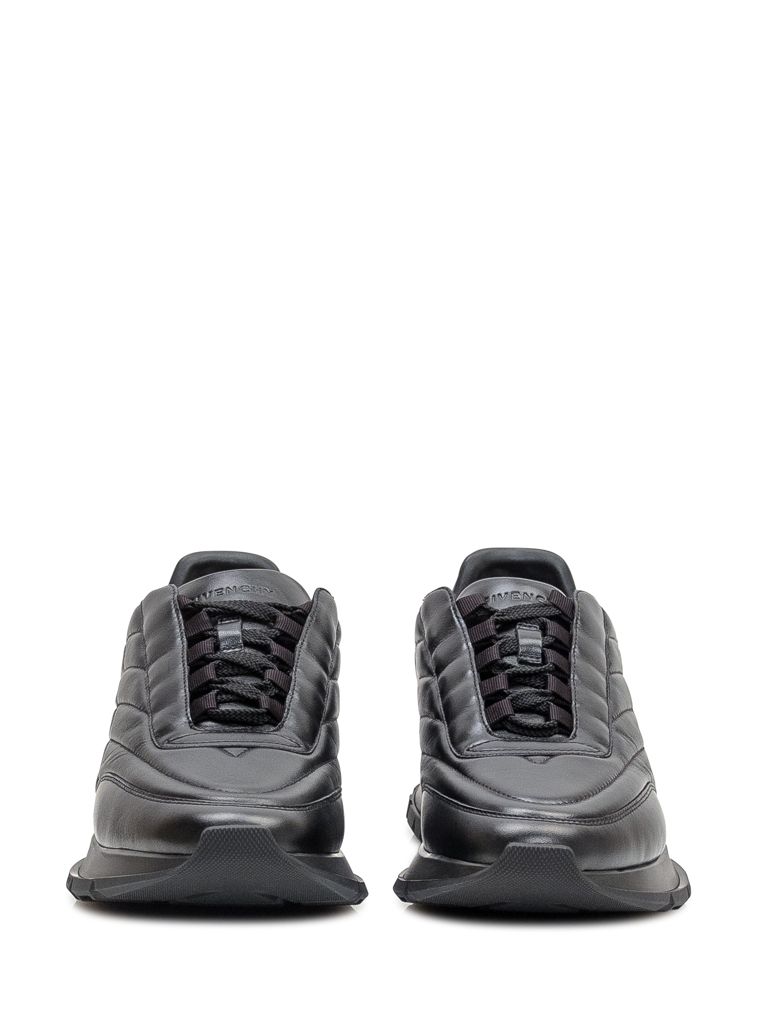 Givenchy Quilted-pattern Leather Sneakers In Black
