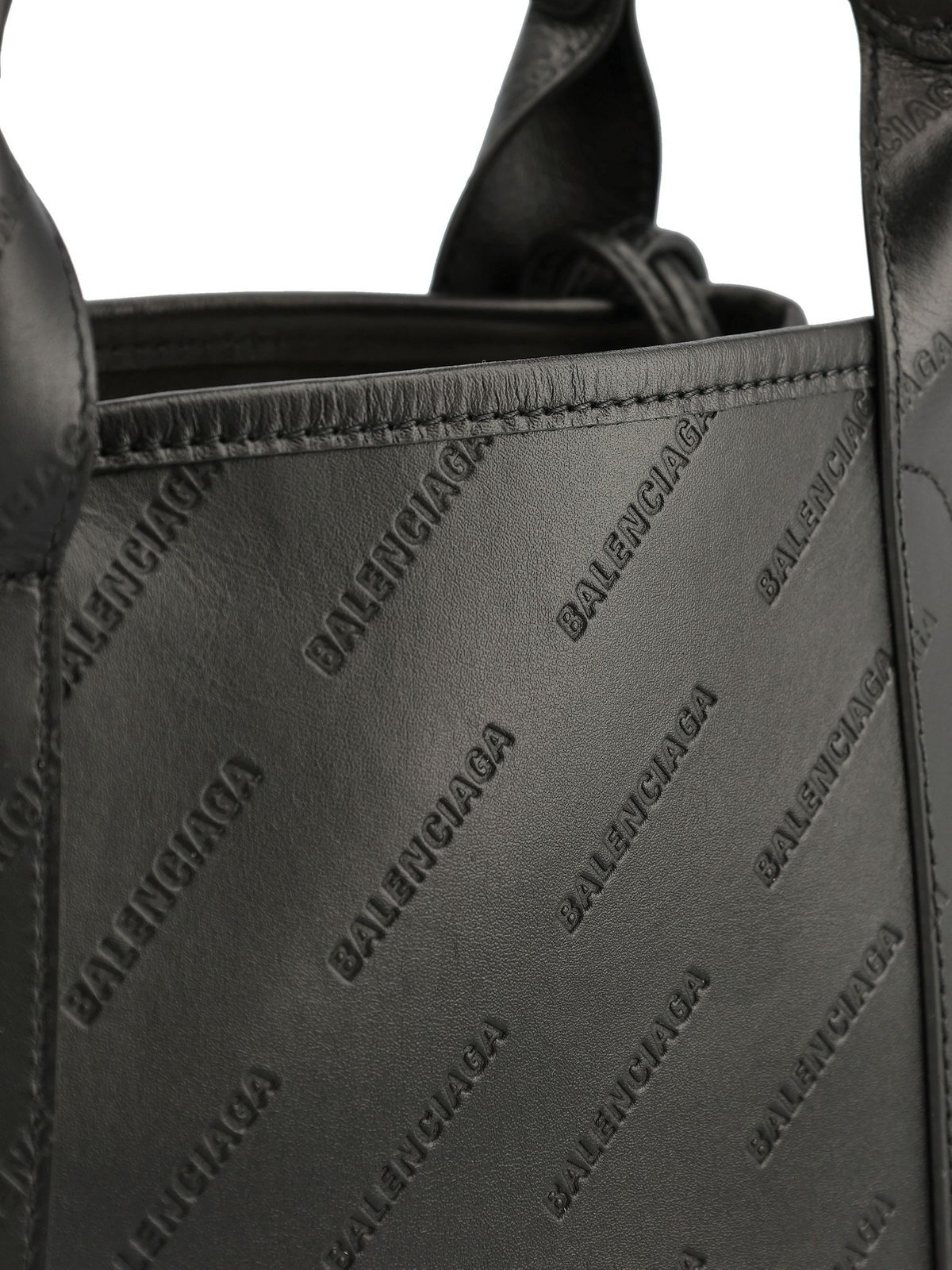 Balenciaga Navy Cabas Xs Tote Bag In Black