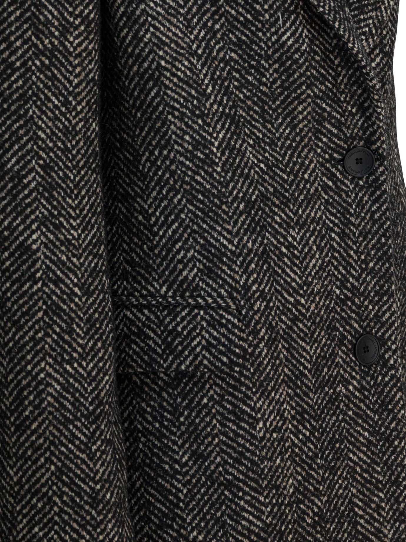 Tagliatore Amanda Herringbone Coat In Gray