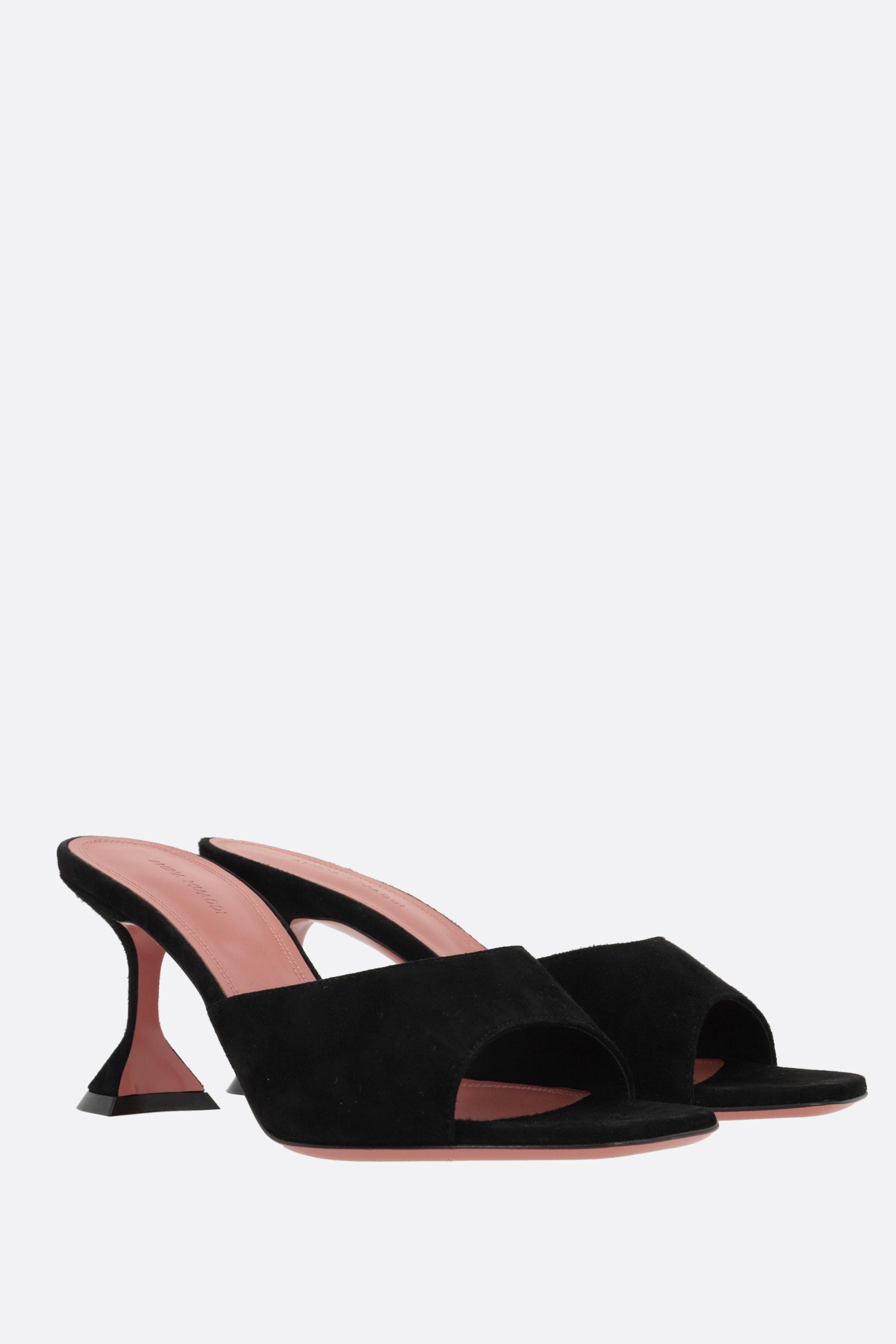 Shop Amina Muaddi Open-toed High-heeled Sandals In Black