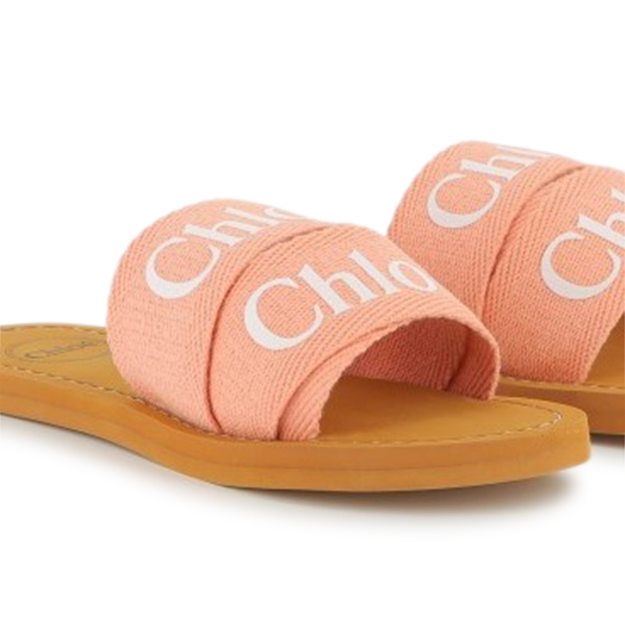 Chloé Logo-print Flip Flops In Pink