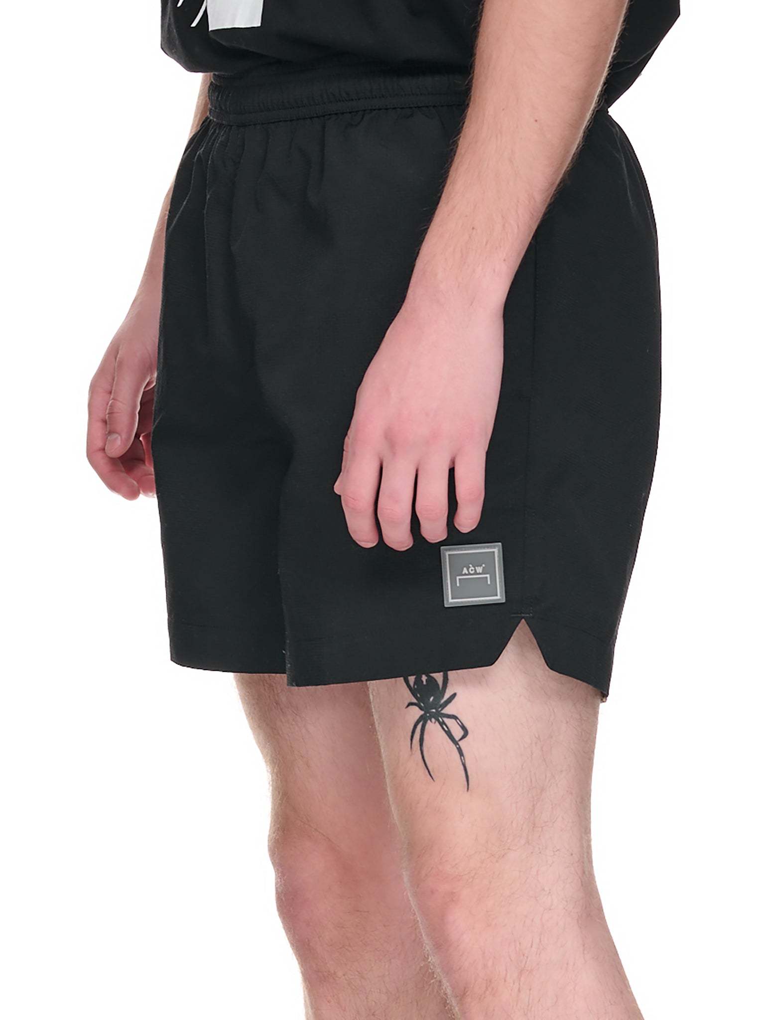 A-cold-wall* Logo-patch Swim Shorts In Black