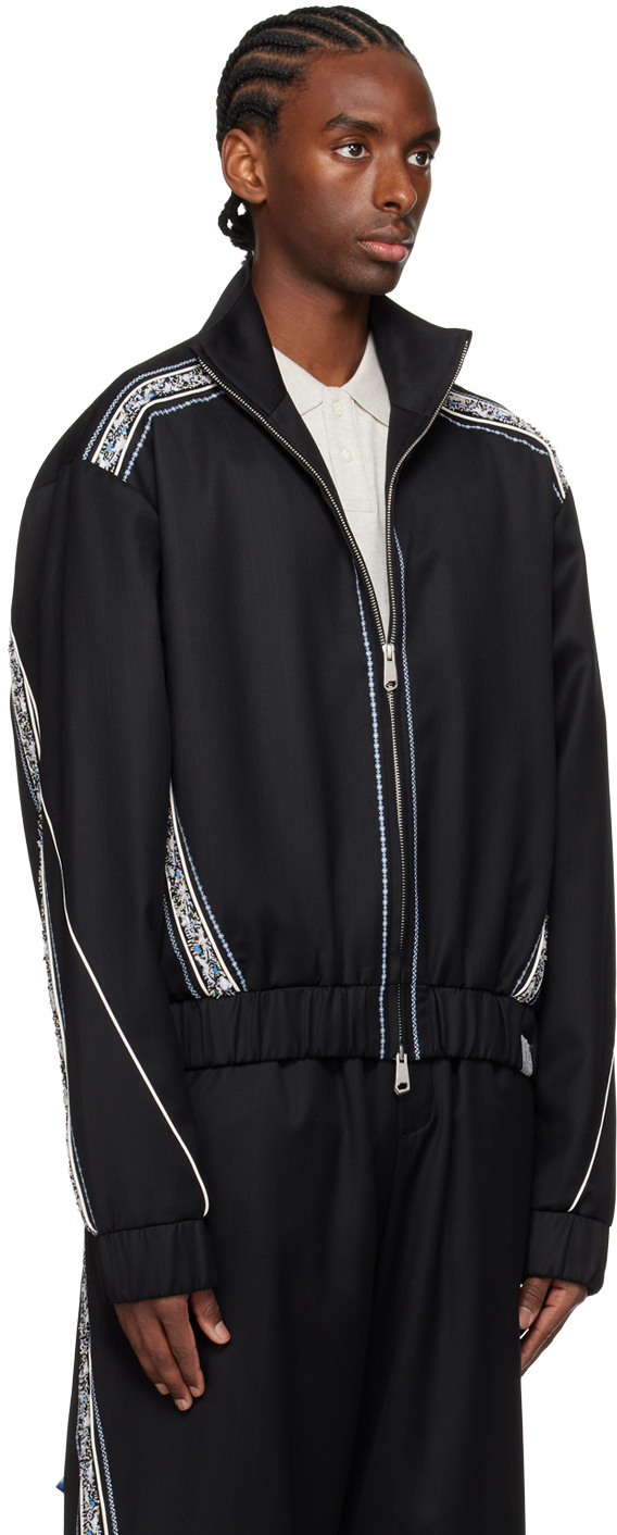 Ader Error Lawn Zipper Casual Jacket In Black
