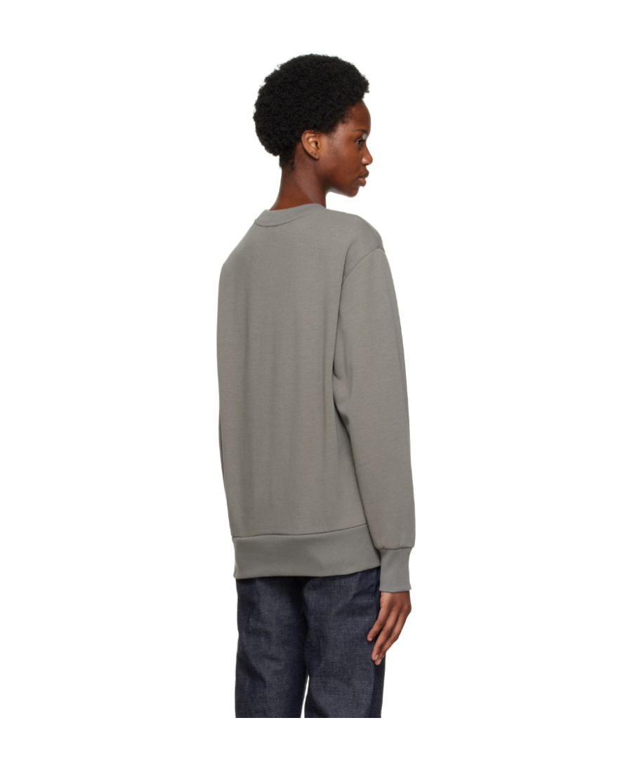 Apc Long-sleeved Round-neck Sweater In Gray