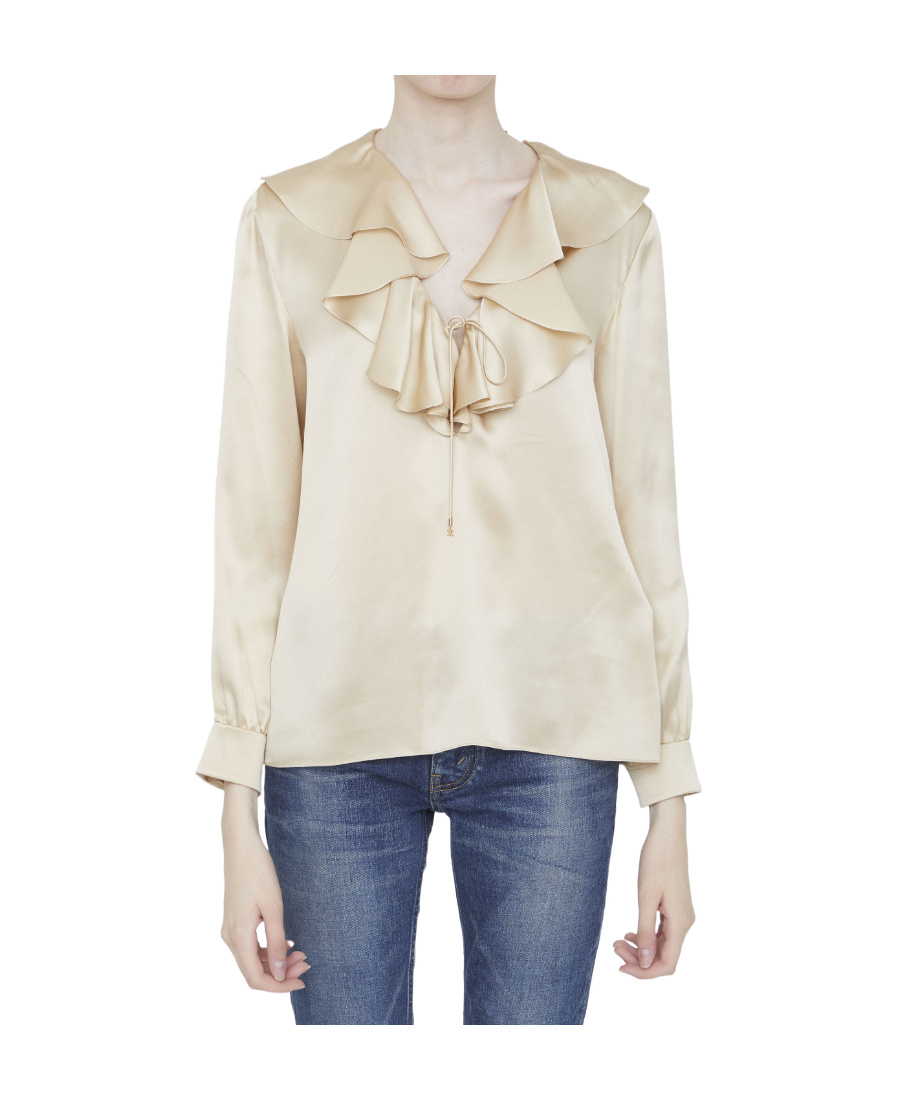 Celine Long-sleeved Shirt In Nude
