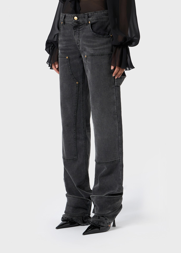 Blumarine Belt-loop Jeans In Black