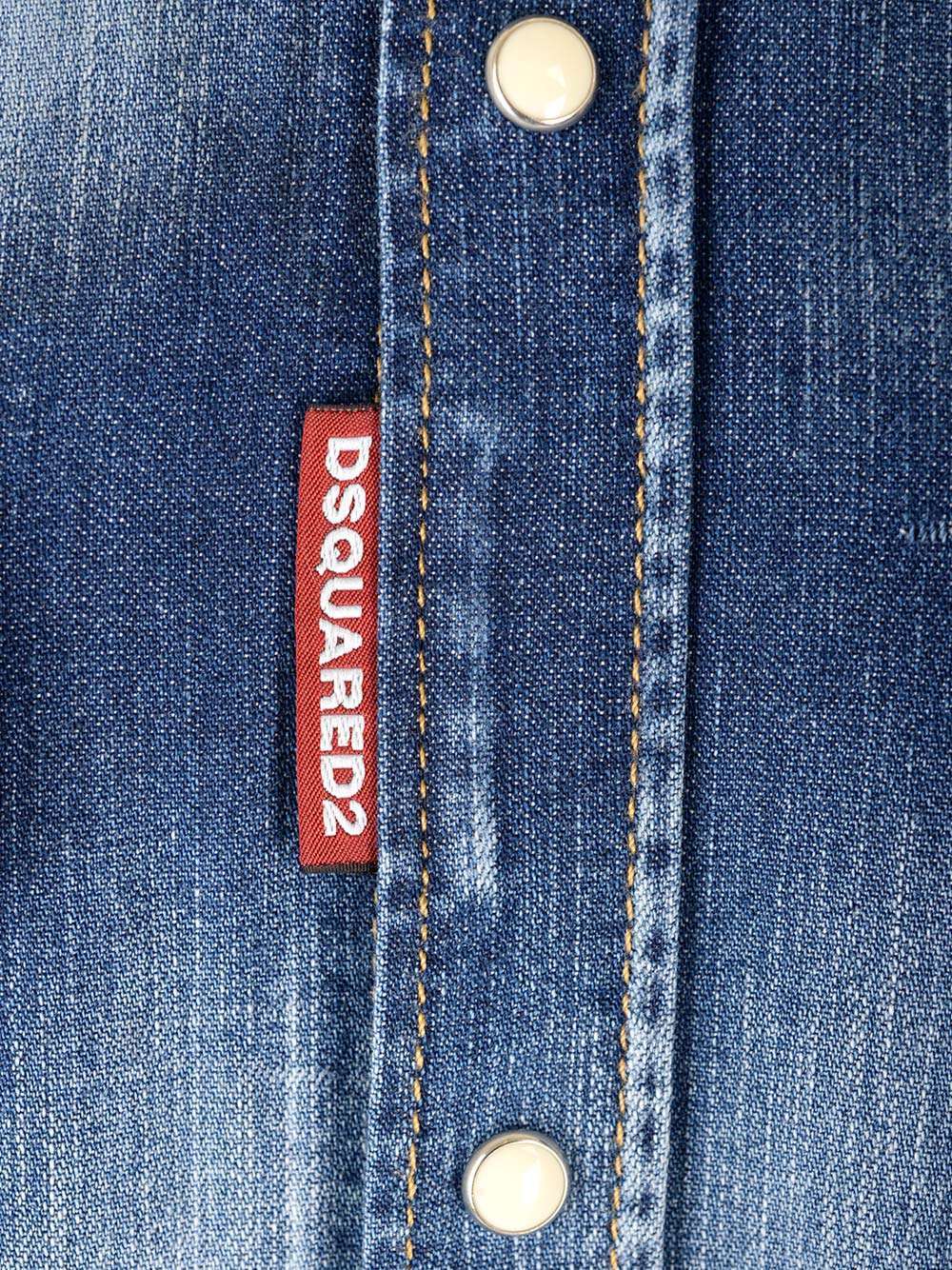 Dsquared2 Fashion Western Shirt In Blue