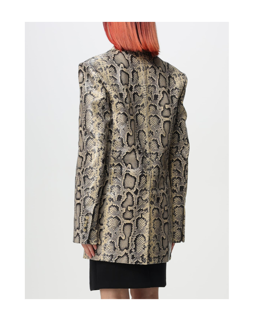 Sportmax Long Sleeved Lapel Suit Jacket In Gray