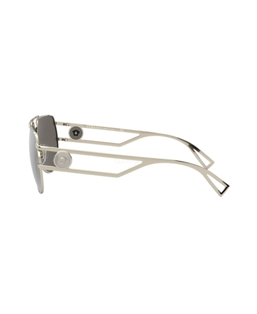 Versace Logo Sunglasses In Gray