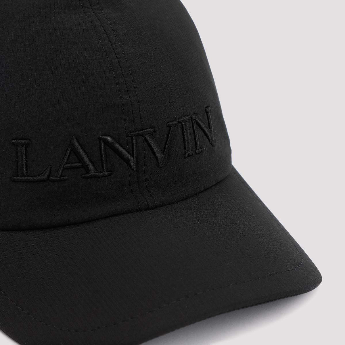 Lanvin Logo-embroidered Cap In Black