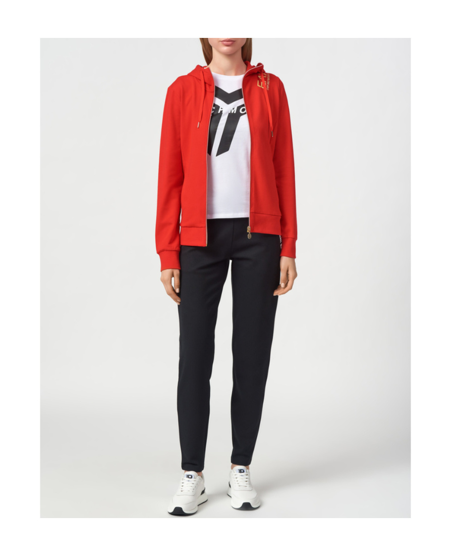 Ea7 Logo And Hat Casual Jacket In Red