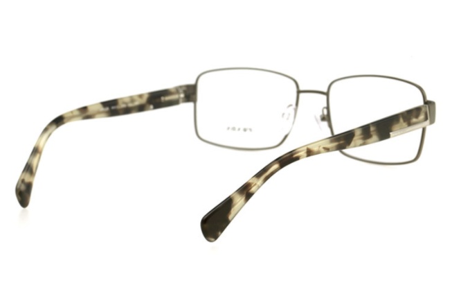 Prada Square Flat Mirror In Gray