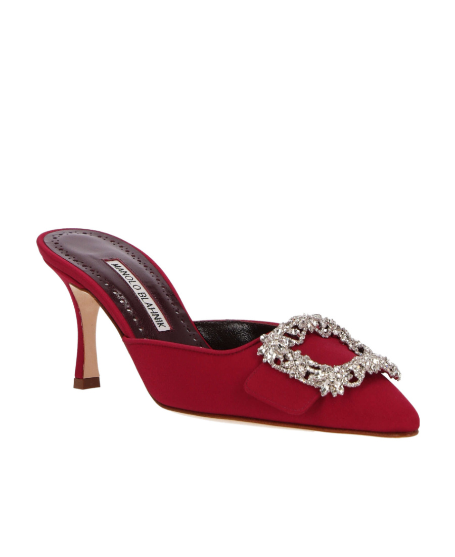 Manolo Blahnik Logo High Heels In Red
