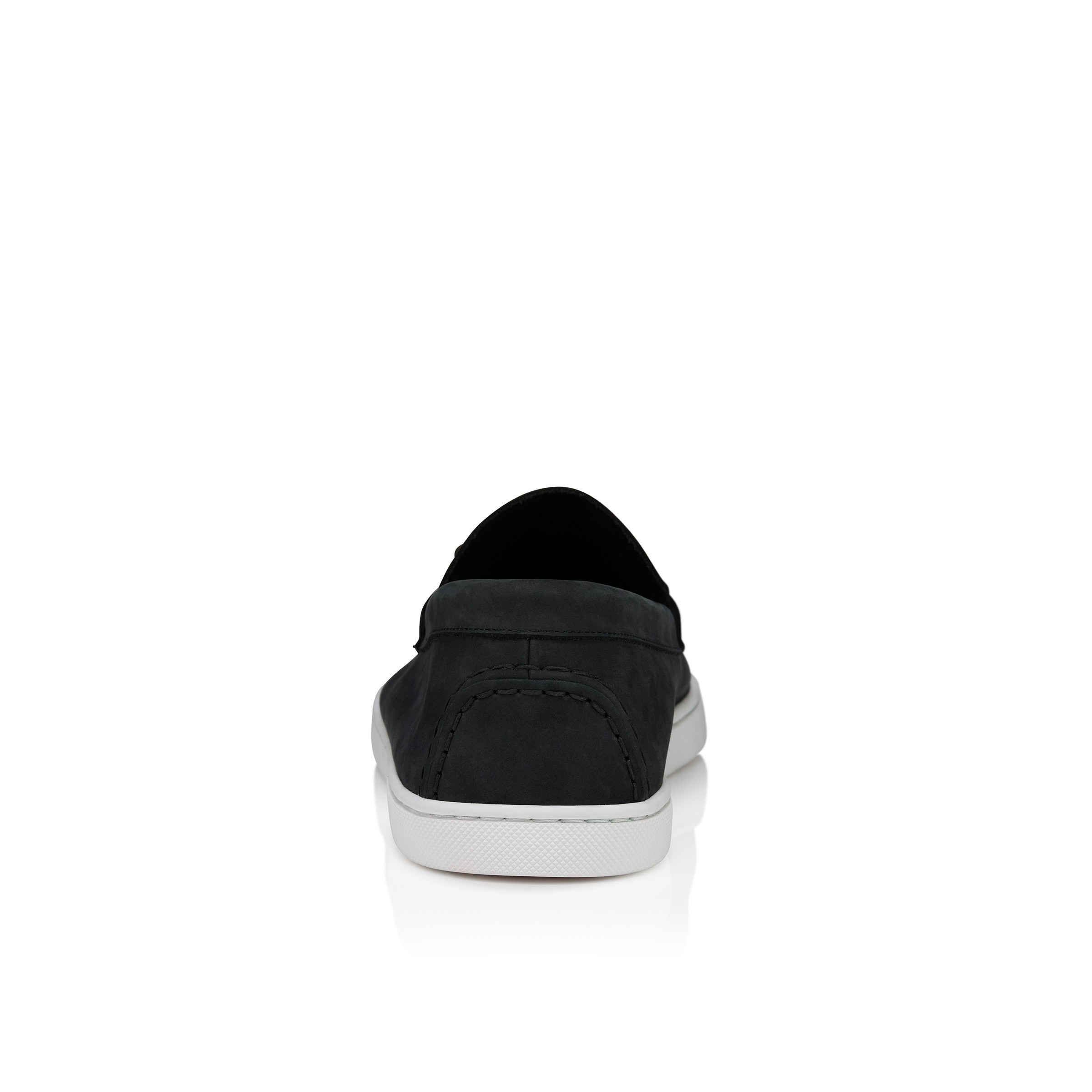 Christian Louboutin Loafers With Contrast Sole And Stitching Accents In Black