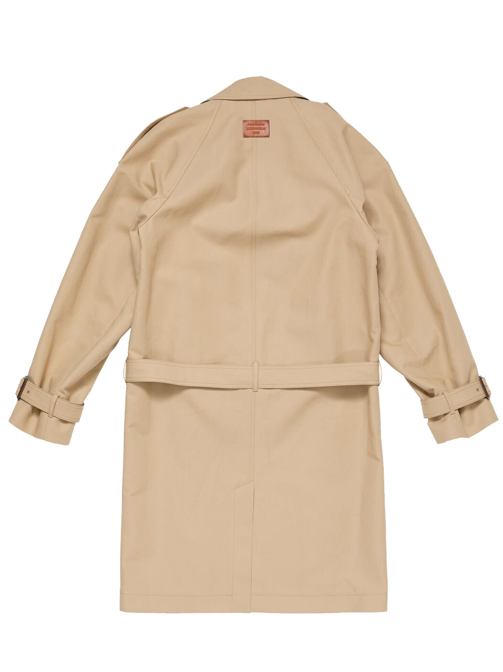 Acne Studios Double-breasted Belted Trench Coat In Brown