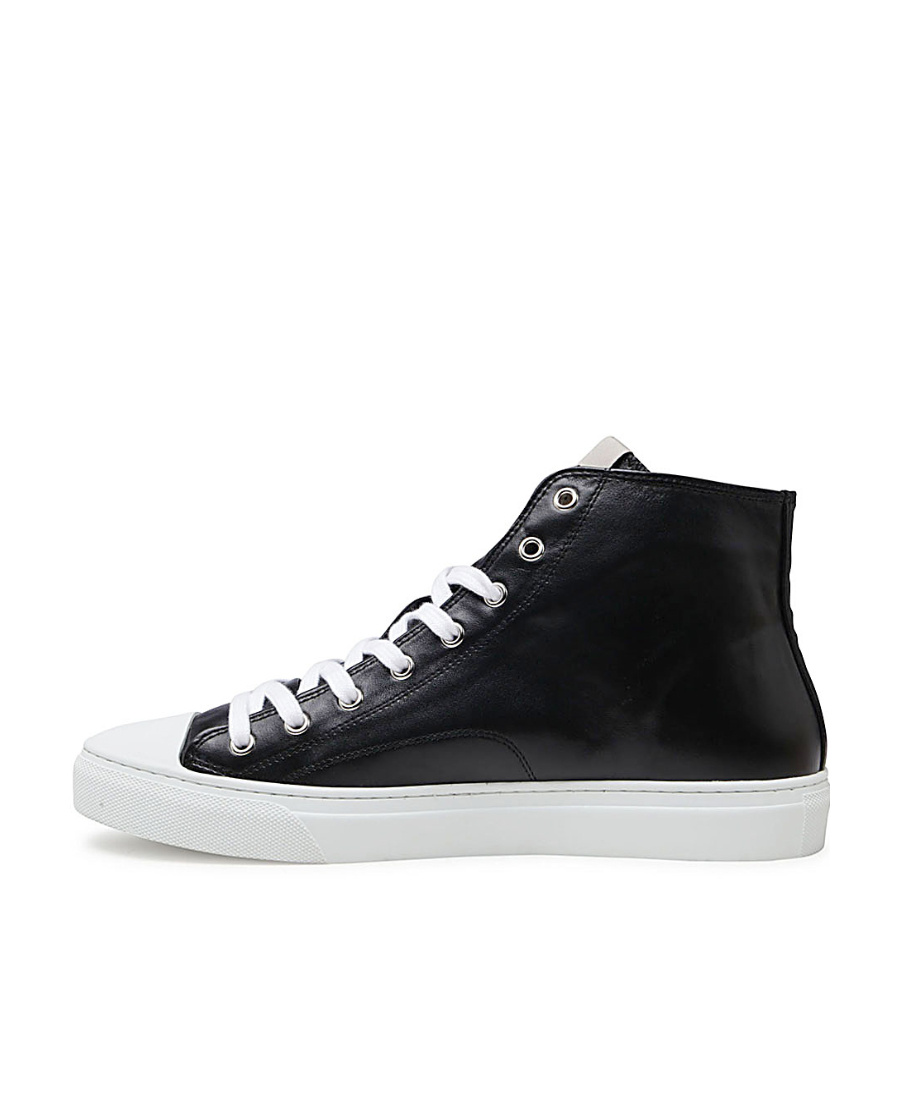 Vivienne Westwood High Top Canvas Plimsoll Cotton Canvas Black 11-45 Men In Black