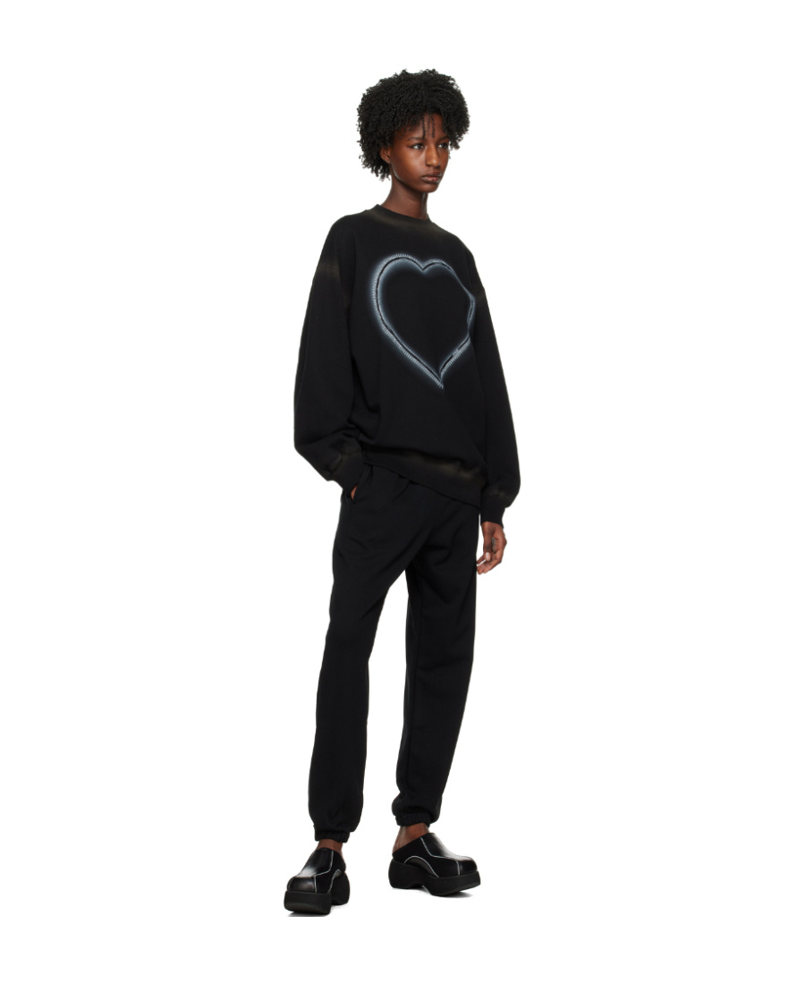We11 Done Logo-print Cotton Track Trousers In Black
