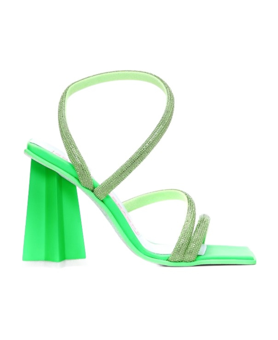 CHIARA FERRAGNI CHIARA FERRAGNI EMBELLISHED SQUARE TOE SANDALS