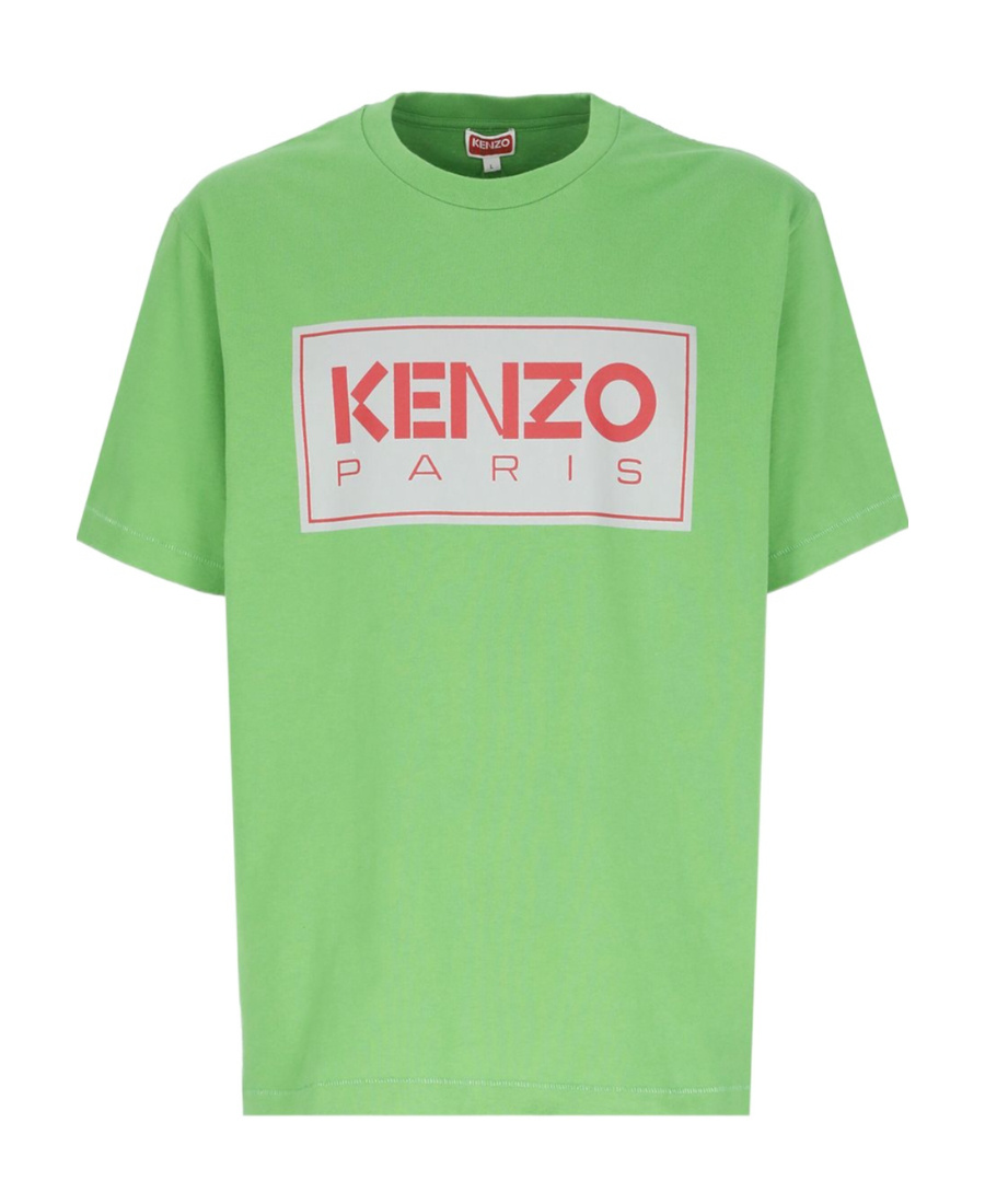 Kenzo Logo-print Round-neck T-shirt In Green
