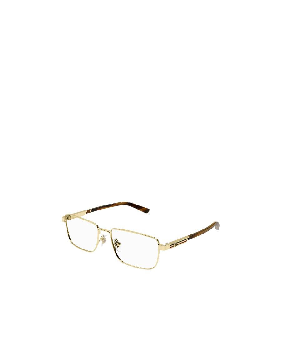 Gucci Rectangular-frame Logo Glasses In Nude