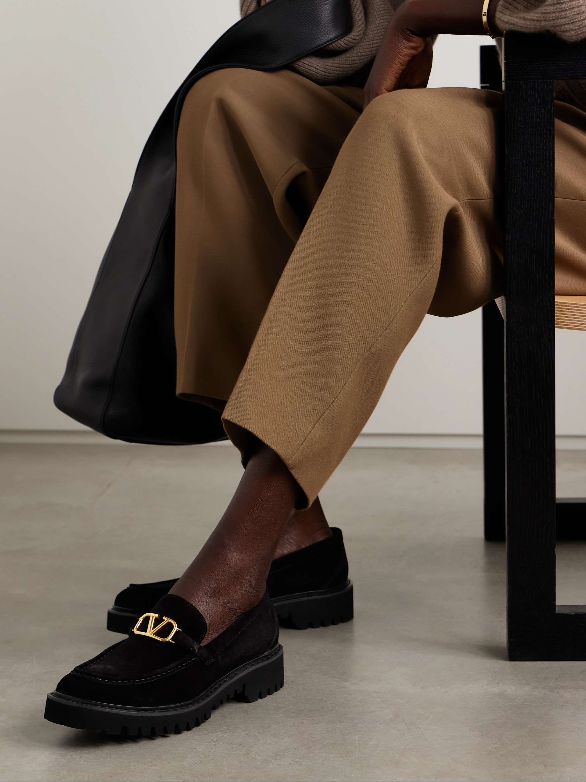 Valentino Garavani Vlogo Signature Loafers In Black