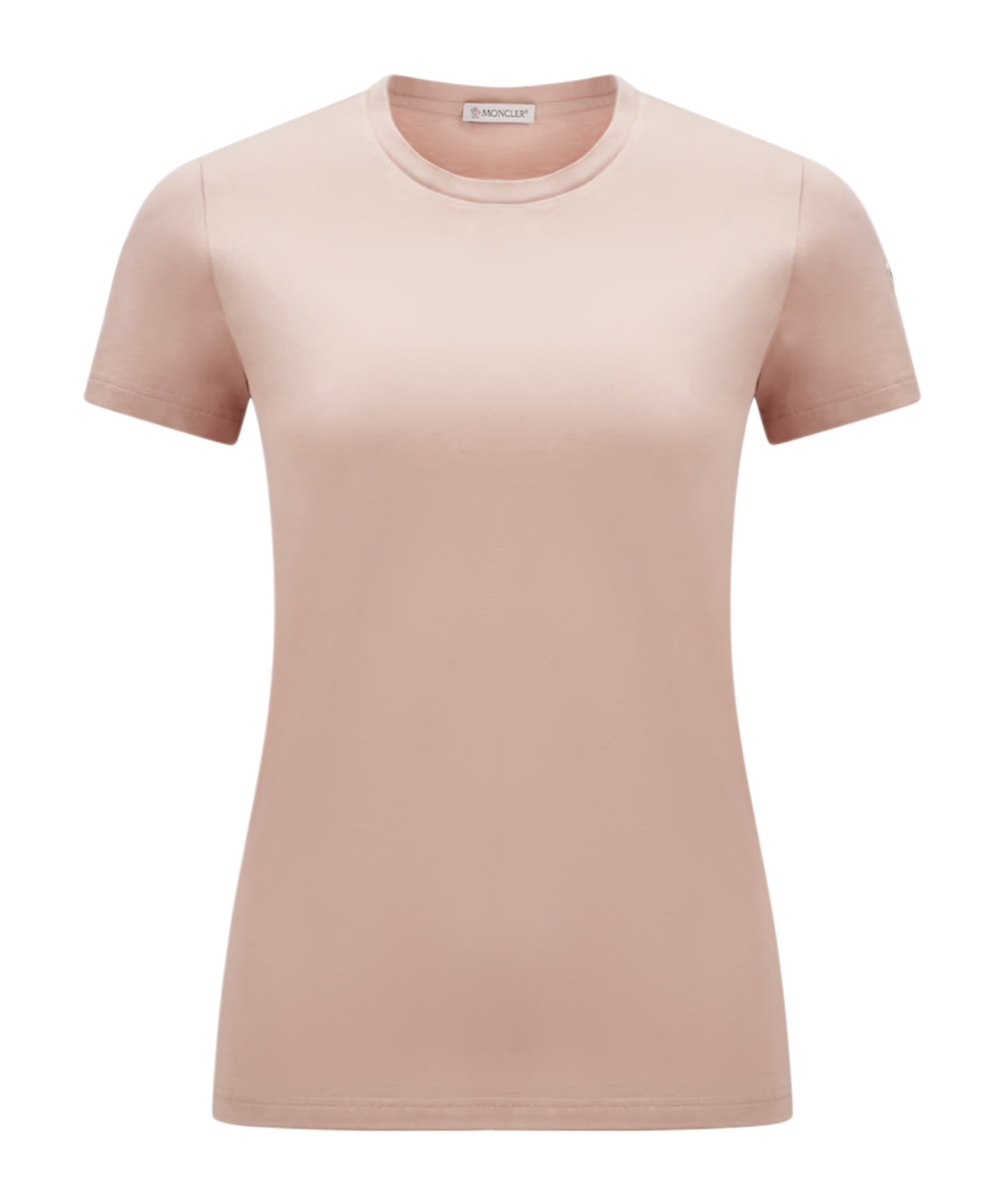 Moncler Crewneck Short-sleeved T-shirt In Nude