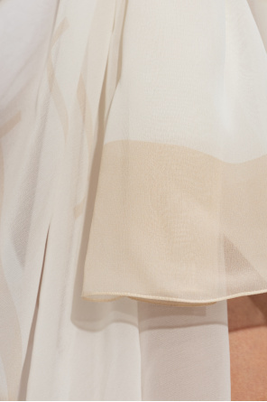 Balmain Logo-print Sarong In Neutral
