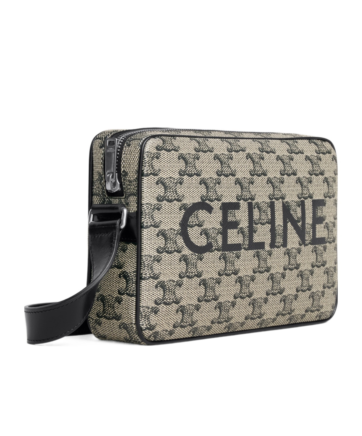 Celine Medium Printed Mailman Bag In Gray