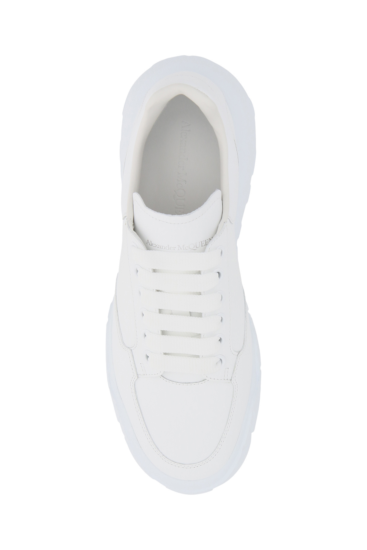 Alexander Mcqueen Lace-up Court Sneakers In White