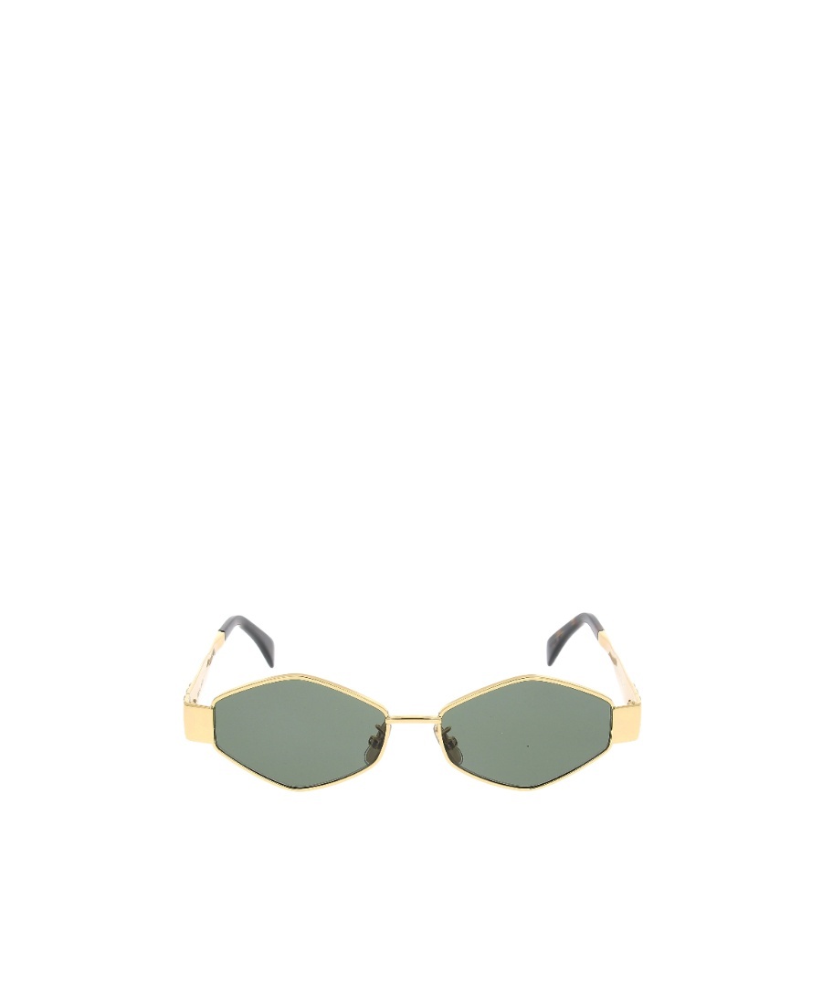 Celine Triomphe Geometric-frame Sunglasses In Green