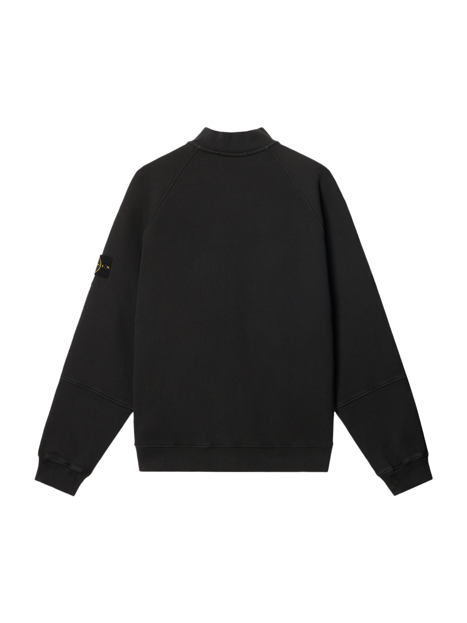 Stone Island 6100034 Organic Cotton Diagonal Fleece 'old' Effect In Black