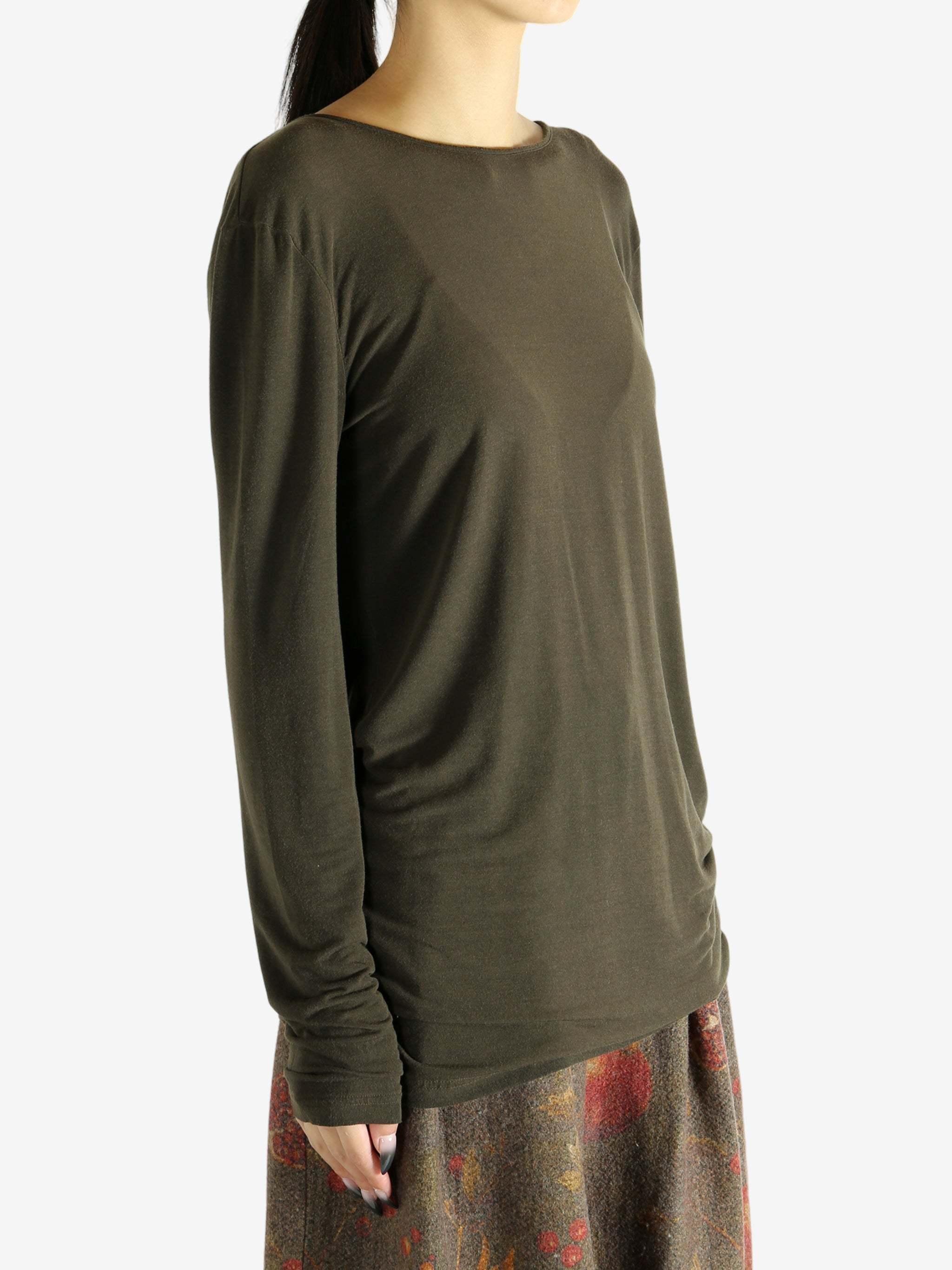 Uma Wang Lace-up T-shirt In Green