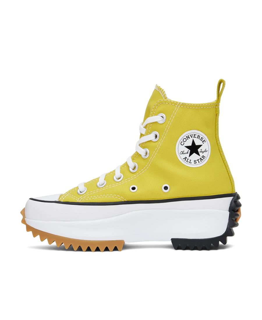Converse Thick Sole High-top Casual Shoes In Yellow