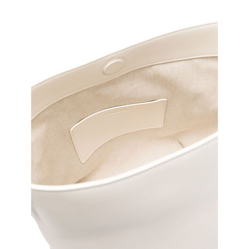 Jil Sander Leather Crossbody Bag In White