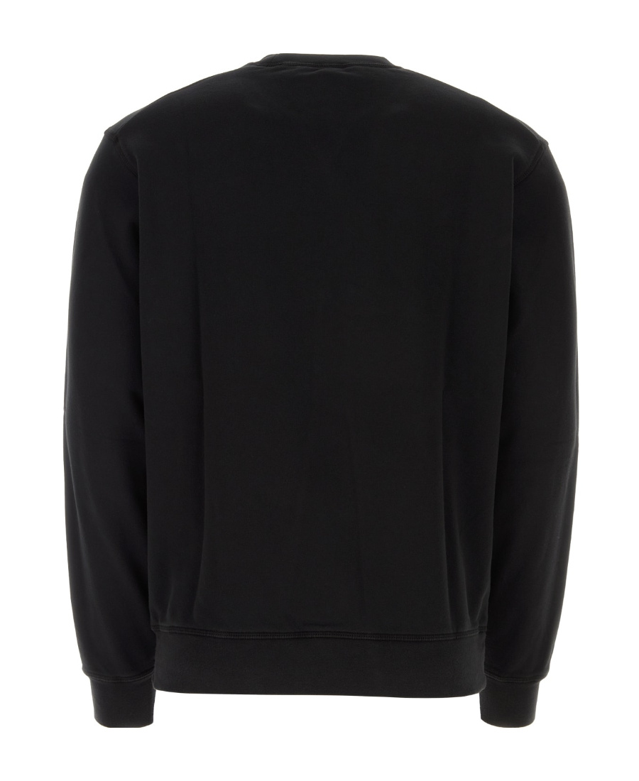 Dsquared2 Cotton Crewneck Sweater With Ribbed Hem In Black