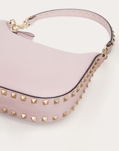 Valentino Small Rockstud Leather Shoulder Bag In Pink