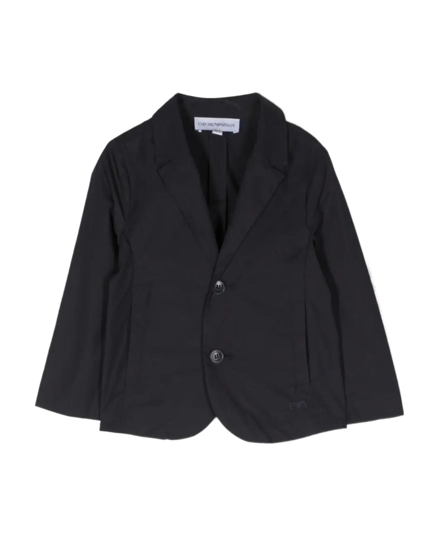 Emporio Armani Kids Single-breasted Blazer In Black