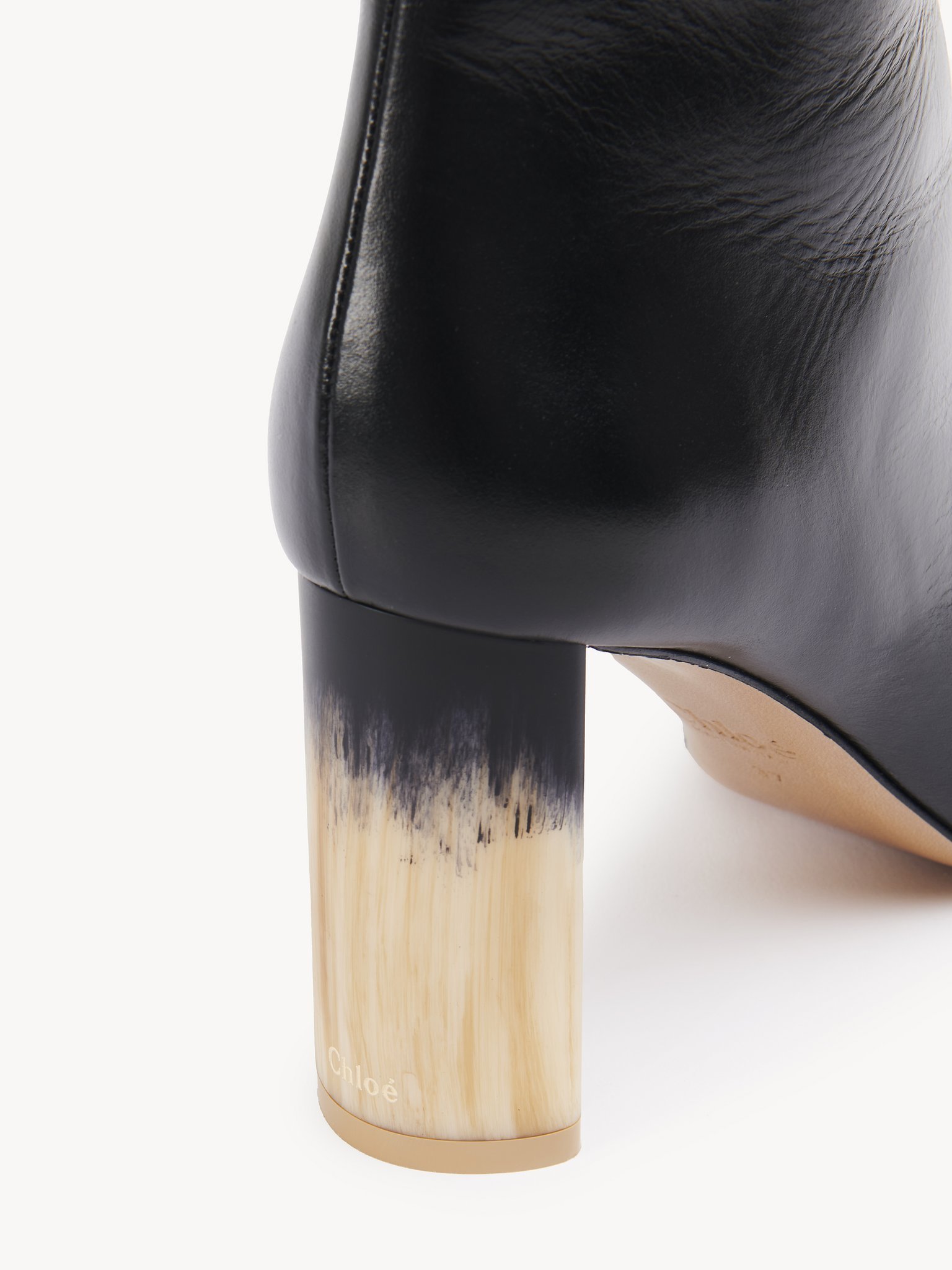 Chloé Bottines À Talon Georgia Femme Noir Taille 38 100% Cuir D'agneau In Black