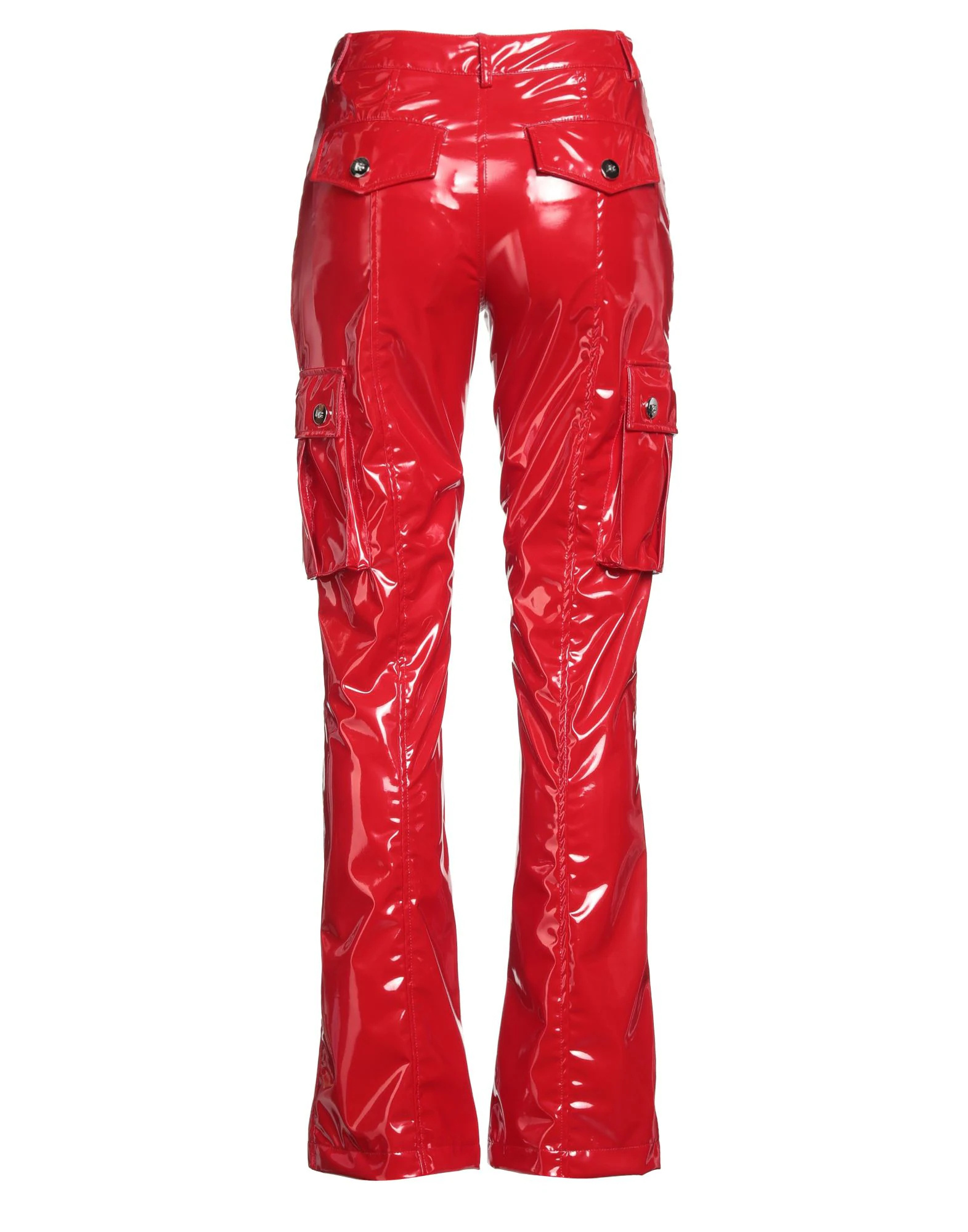 Dolce & Gabbana Solid Color Cargo Pants In Red