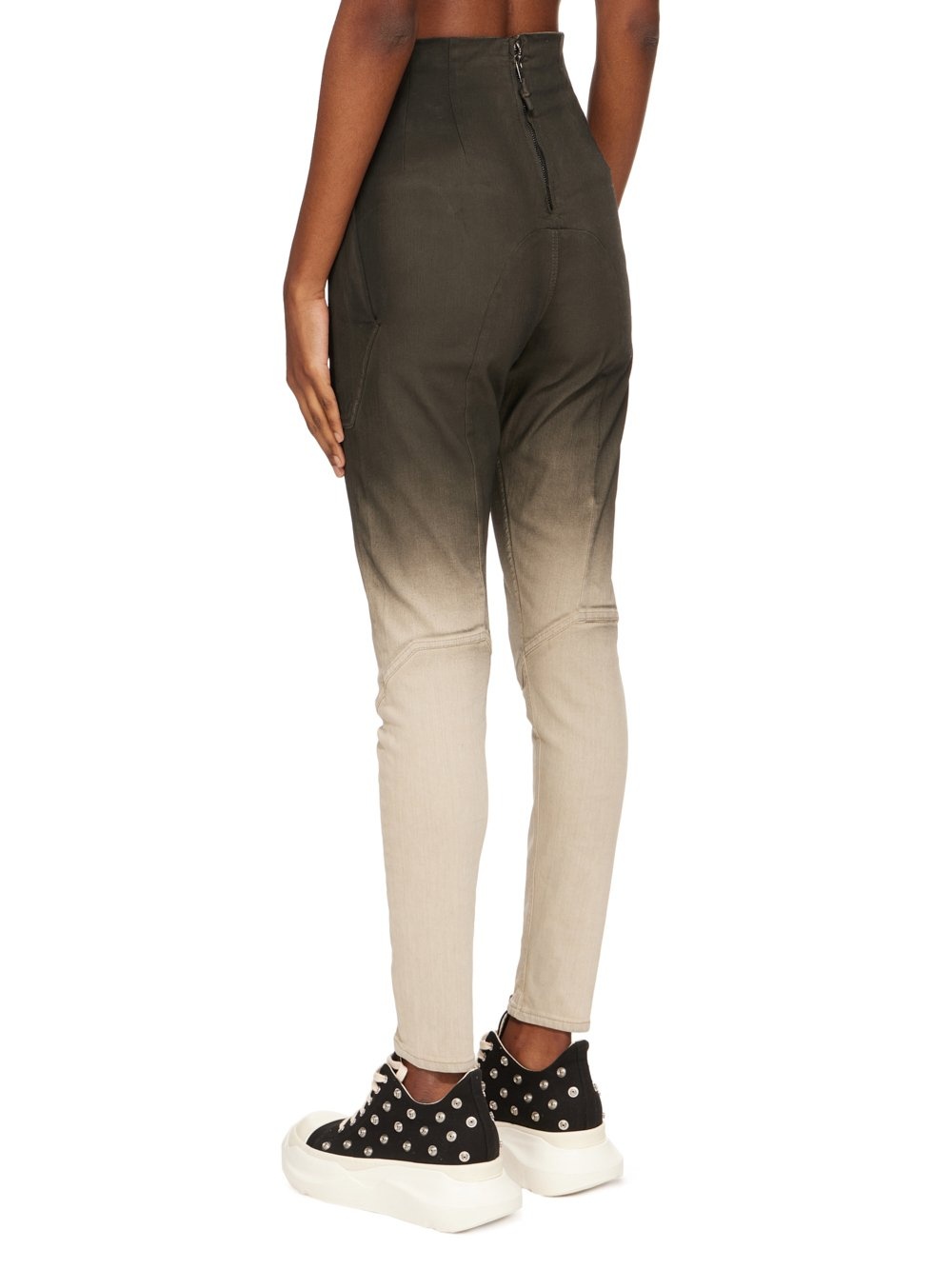 Rick Owens Drkshdw Zipper Detail Gradient Denim Trousers In Multicolor