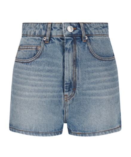 Ami Alexandre Mattiussi Belt Loop Denim Shorts In Blue