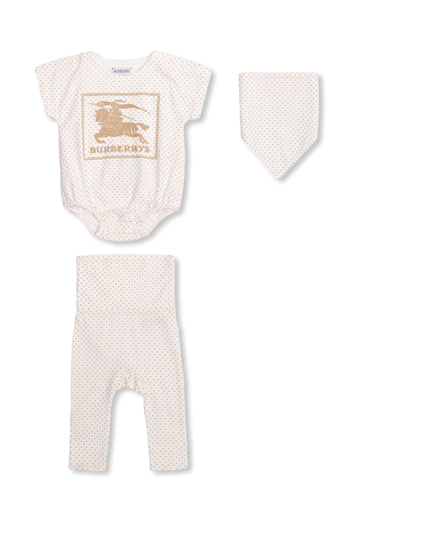 Burberry Ekd-print Gift Set (set Of Three) In White