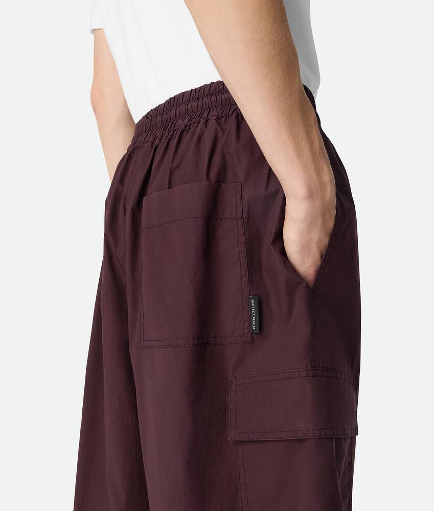 Bottega Veneta Resinated Cotton Cargo Shorts In Multicolor