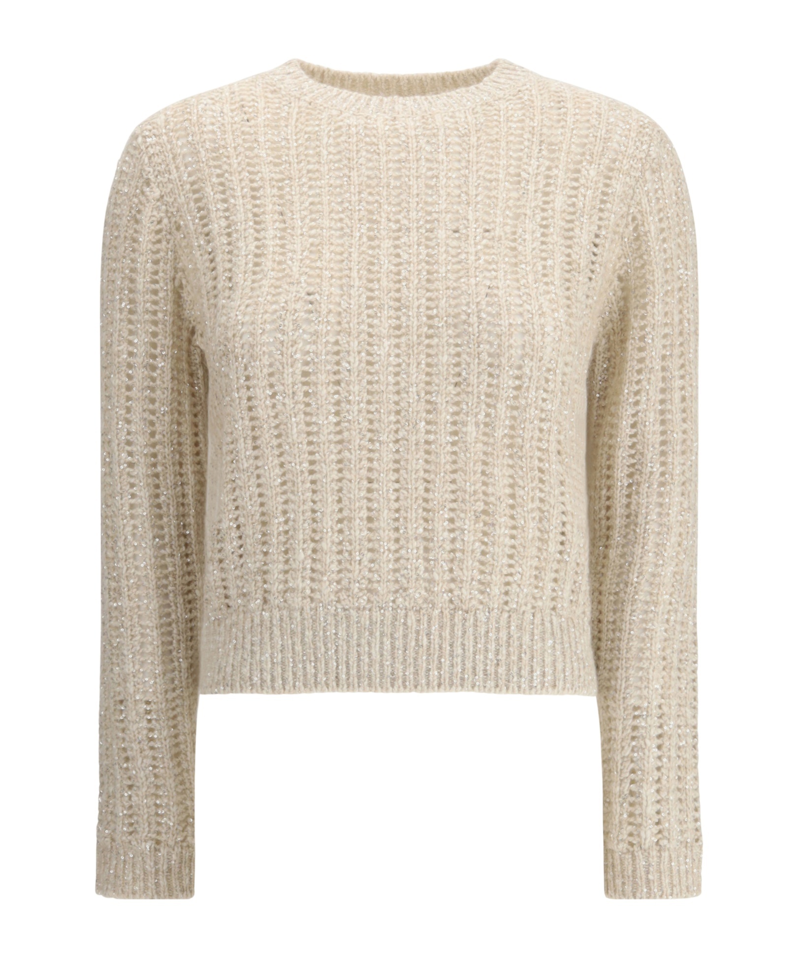 Brunello Cucinelli Sequin-embellished Sweater In Brown
