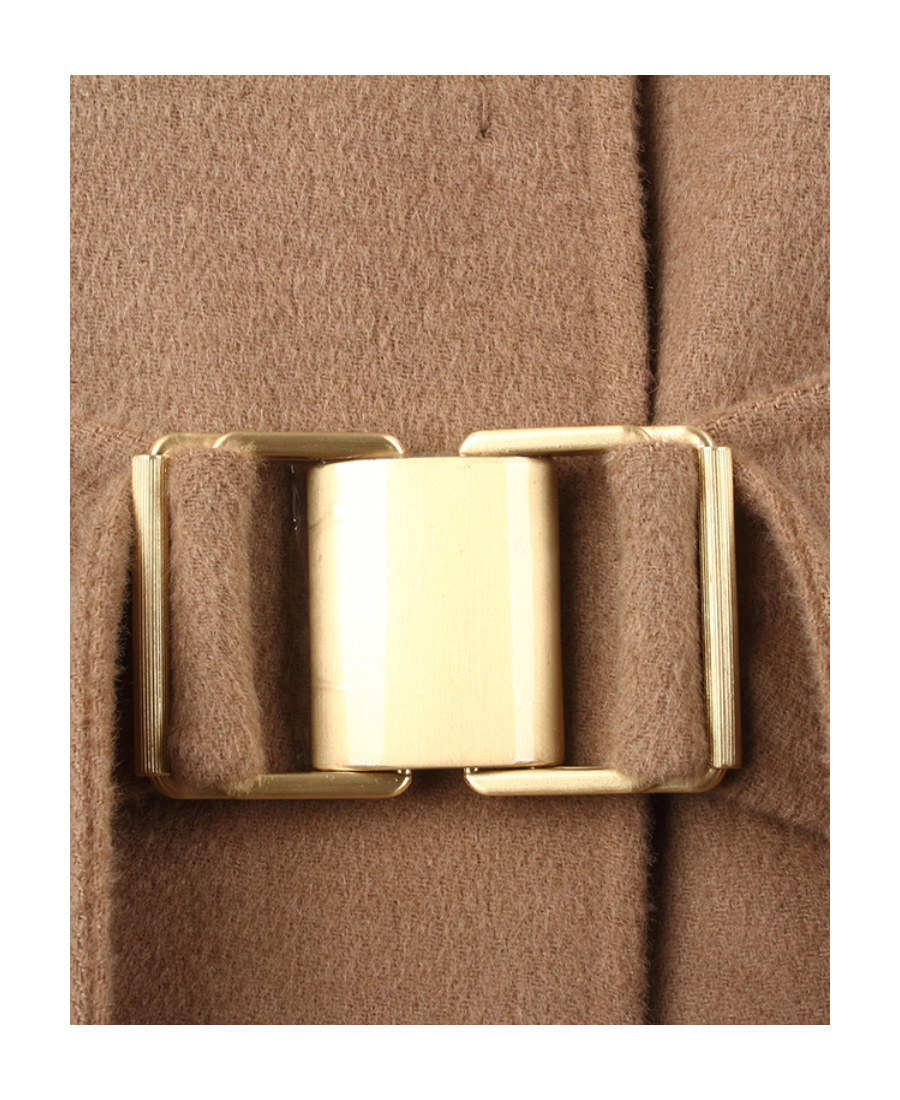 Max Mara Logo Coat In Brown