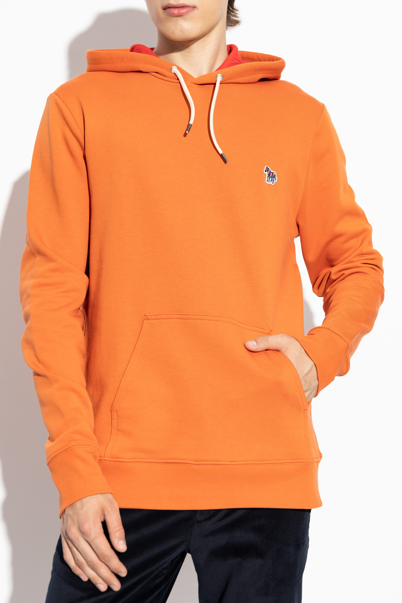 Ps By Paul Smith Hooded Sweater In Orange