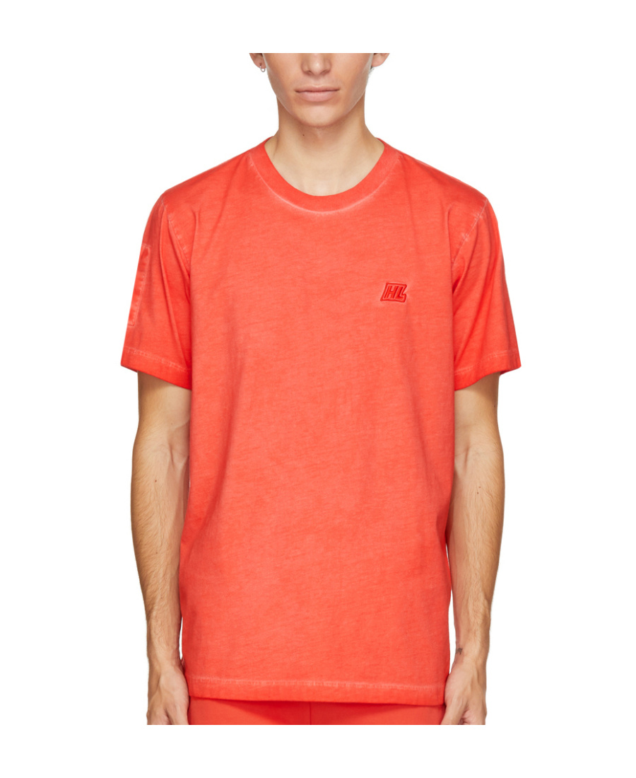 Helmut Lang Logo T-shirt In Orange