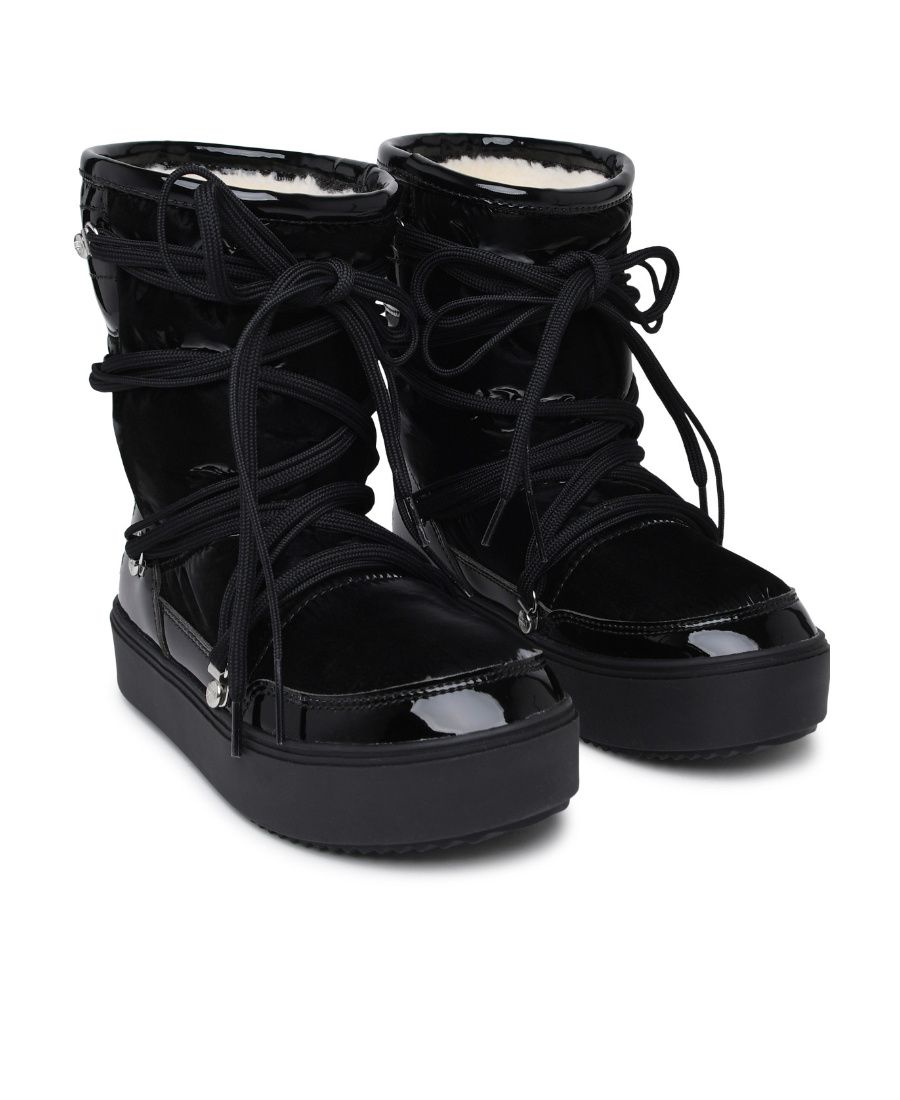 Chiara Ferragni 'cf' Snow Boots In Black Pvc Blend In Black