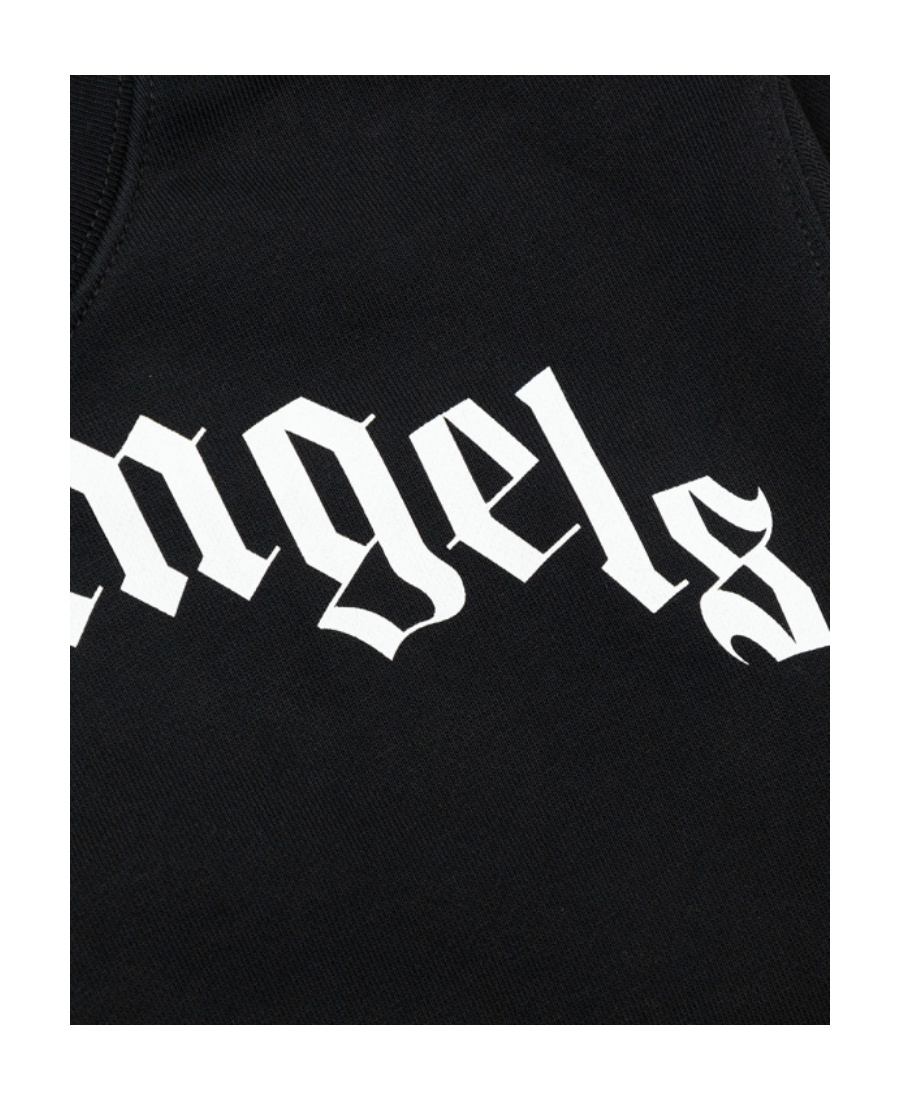 Palm Angels Logo-print Cotton Sweatshirt In Black